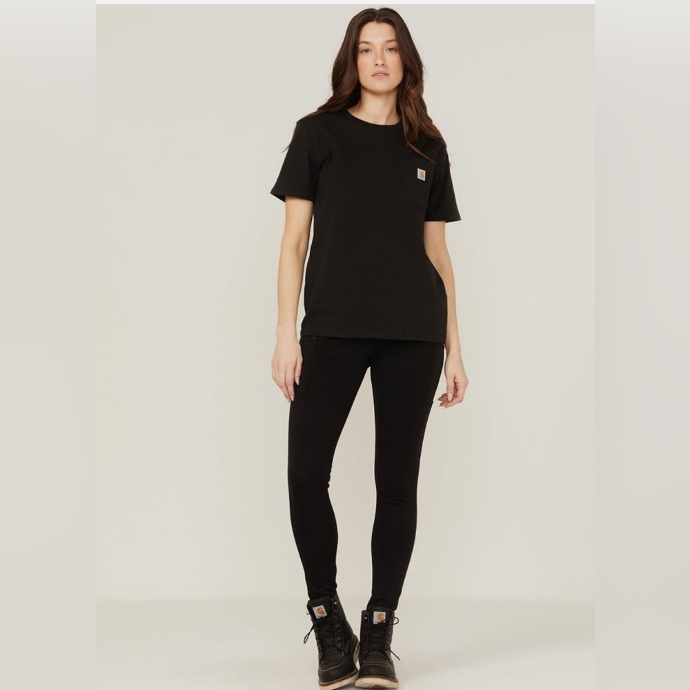 Carhartt Women’s Black Fitted LightWeight Utility Leggings Medium NWOT